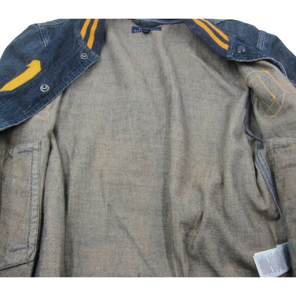 NEW Polo Ralph Lauren St Andrews Denim Varsity Jacket! S L XL  Big POLO on Front - Picture 4 of 6